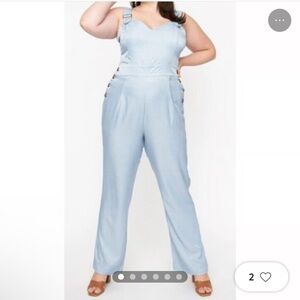 Unique vintage chambray jumpsuit size 4x